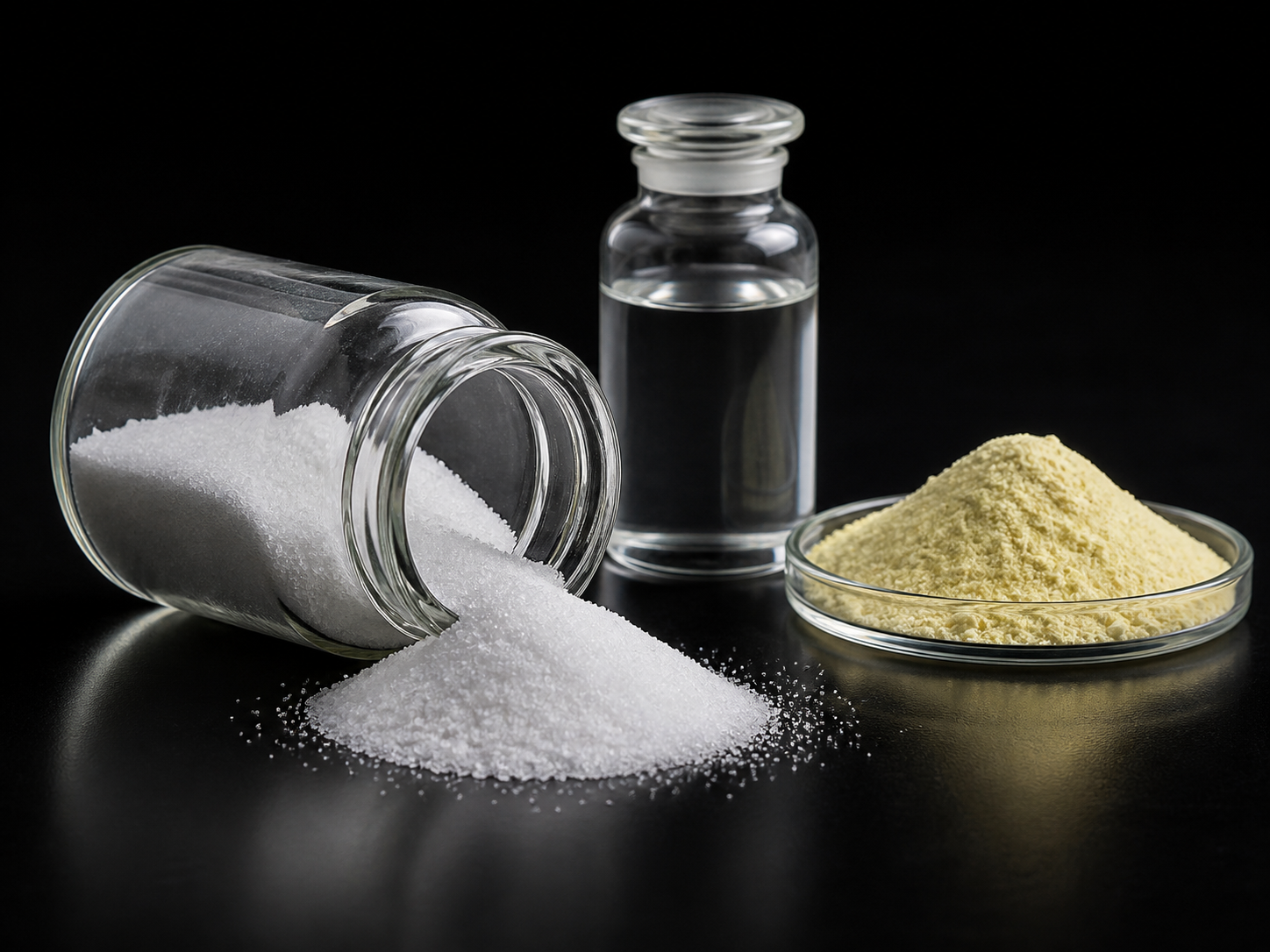 Specialty chemical liquid, crystalline, and powder samples